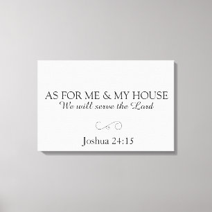 Joshua 24:15 bible verse canvas print