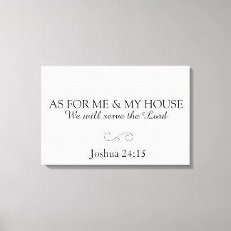 Joshua 24:15 bible verse canvas print