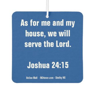 Joshua 24:15 Bible Verse Car Air Freshener