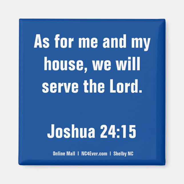 Joshua 24:15 Bible Verse magnet (Front)
