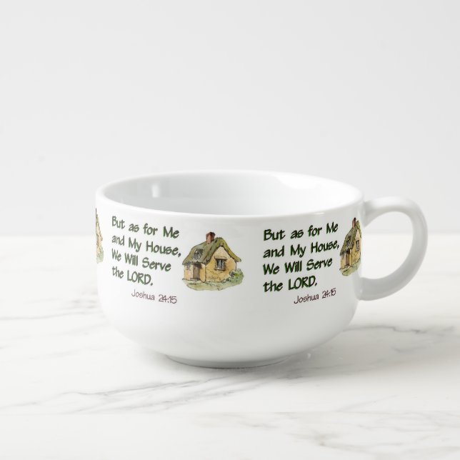 Joshua 24:15 Big and Bold Soup Mug (Left)