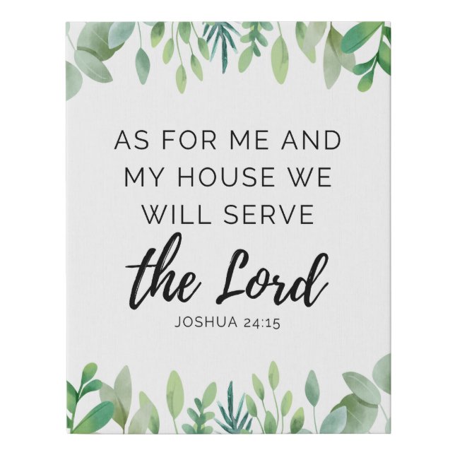 Joshua 24:15 Canvas Art (Front)