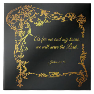 Joshua 24:15 ceramic tile