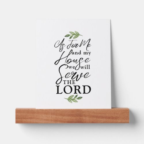 Joshua 2415 Hand Lettering Leaf Greenery Picture Ledge