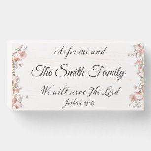 Joshua 24:15 Personalized Wood Box Sign