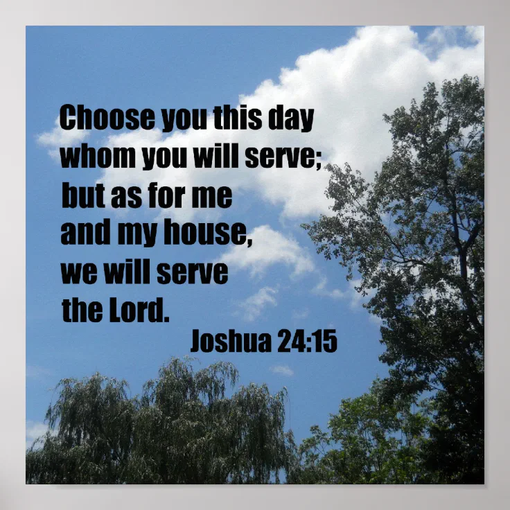 Joshua 24:15 poster | Zazzle