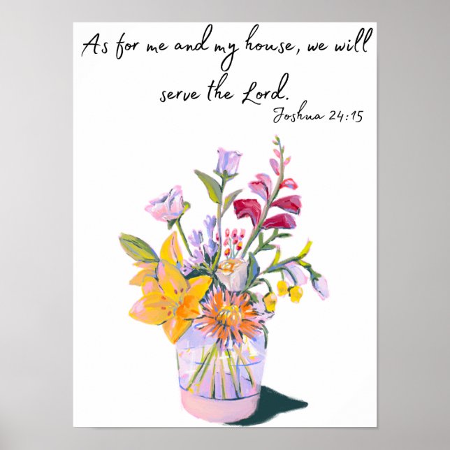 Joshua 24:15 Poster (Front)