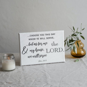 Joshua 24:15 Scripture House Blessing Faux Canvas Print