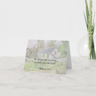 Joshua 24:15 Van Gogh House Card