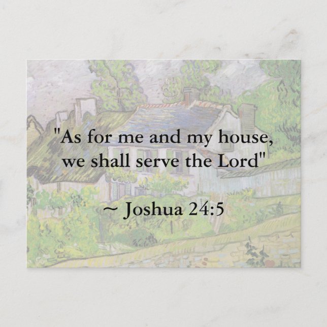 Joshua 24:15 Van Gogh House Postcard (Front)