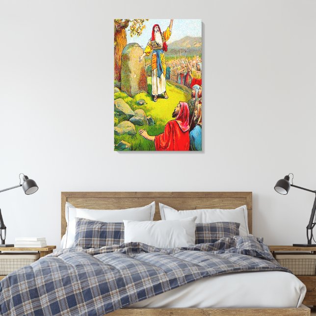 Joshua 24:1-15 Joshua's Farewell Canvas Print (Insitu(Bedroom))