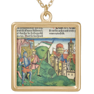 Joshua 6 4-21 The Fall of Jericho, from the 'Nurem Gold Plated Necklace