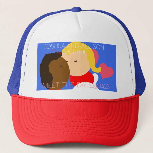 Joshua & Aliston T-shirt Trucker Hat (Front)