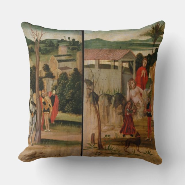Joshua at the Walls of Jericho Throw Pillow (Front)