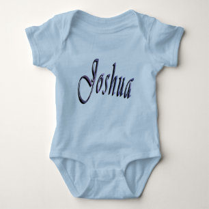 Joshua, Boys Name, Babys Blue Body Suit Baby Bodysuit