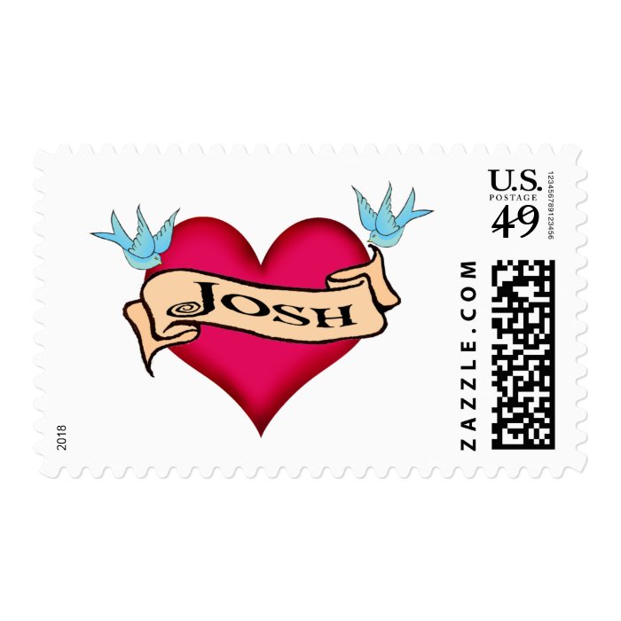 Joshua   Custom Heart Tattoo Gifts Stamps