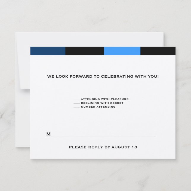Joshua Custom One Event RSVP Silver Card (Front)
