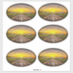 Joshua Knight Memorial Vinyl Stickers Set
