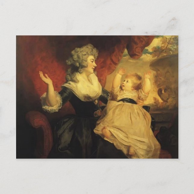 Joshua Reynolds-Georgiana with her Infant Daughter Postcard (Front)