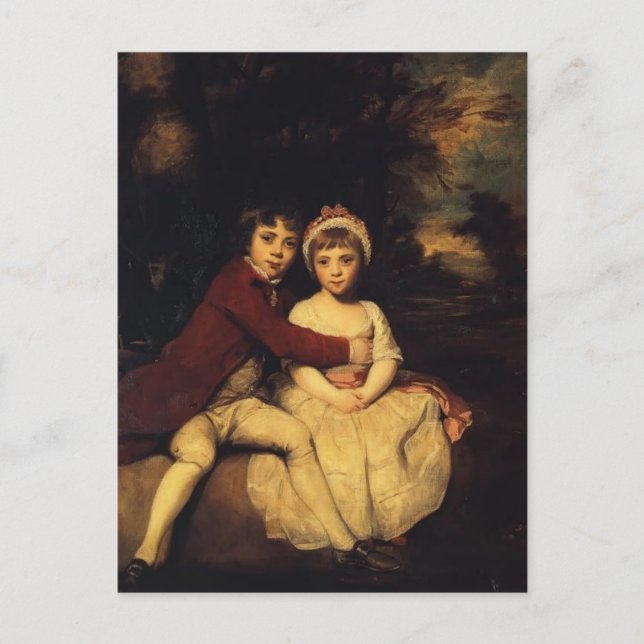 Joshua Reynolds-John Parker and his Sister Theresa Postcard (Front)