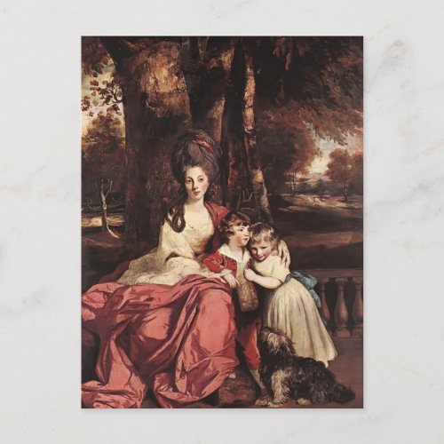 Joshua Reynolds_ Lady Delm and her Children Postcard