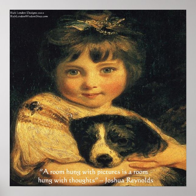 Joshua Reynolds Miss Bowles Poster With Art Quote (Front)