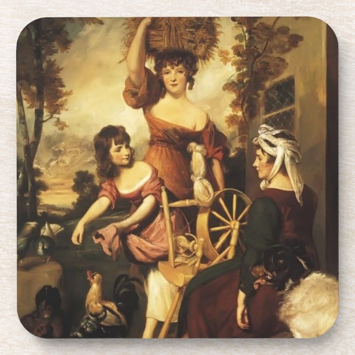 Joshua Reynolds  Mrs. and Miss Macklin,Miss Potts Drink Coasters