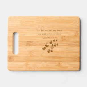 Joshua Scripture As For Me and My House Engraved Cutting Board
