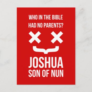 Joshua Son Of Nun Christian Humor Postcard by Seeing_Scripture at Zazzle