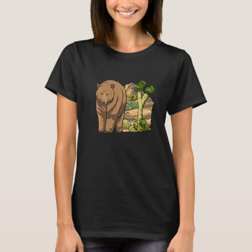 Joshua Tree Bear Animal Food  Women Farm Life T_Shirt