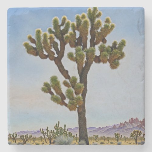 Joshua Tree Cactus Desert Art Coaster
