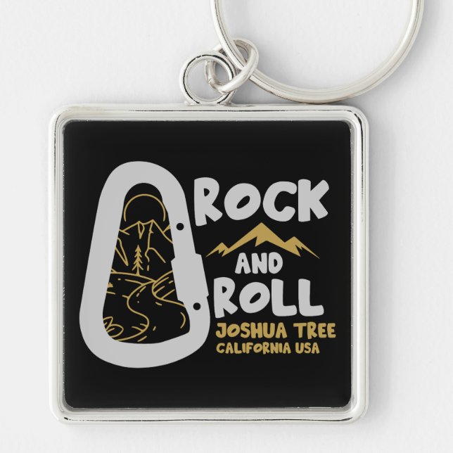 Joshua Tree California Alpinism USA Keychain (Front)