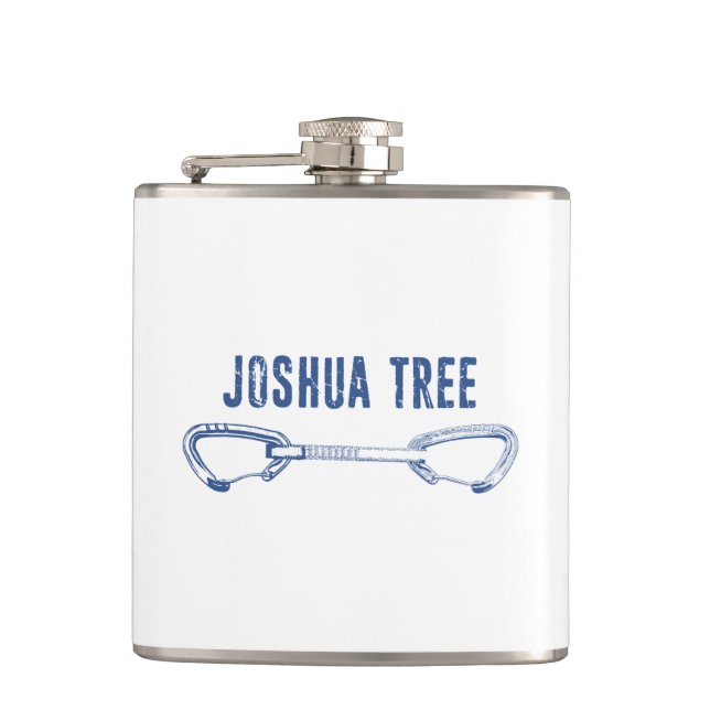Joshua Tree California Climbing Quickdraw Flask (Front)