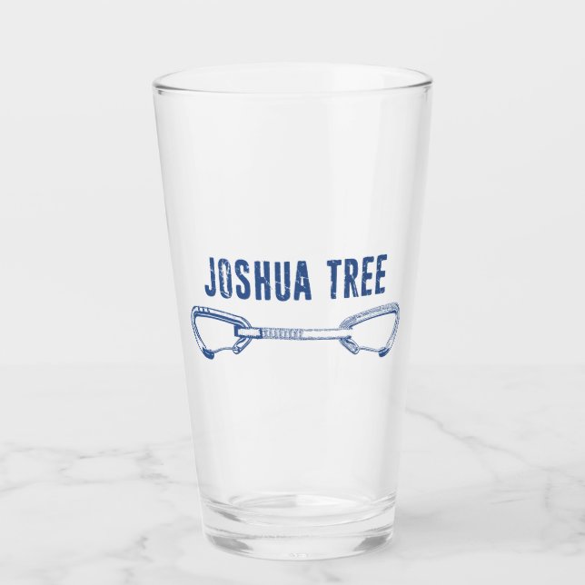 Joshua Tree California Climbing Quickdraw Glass (Front)