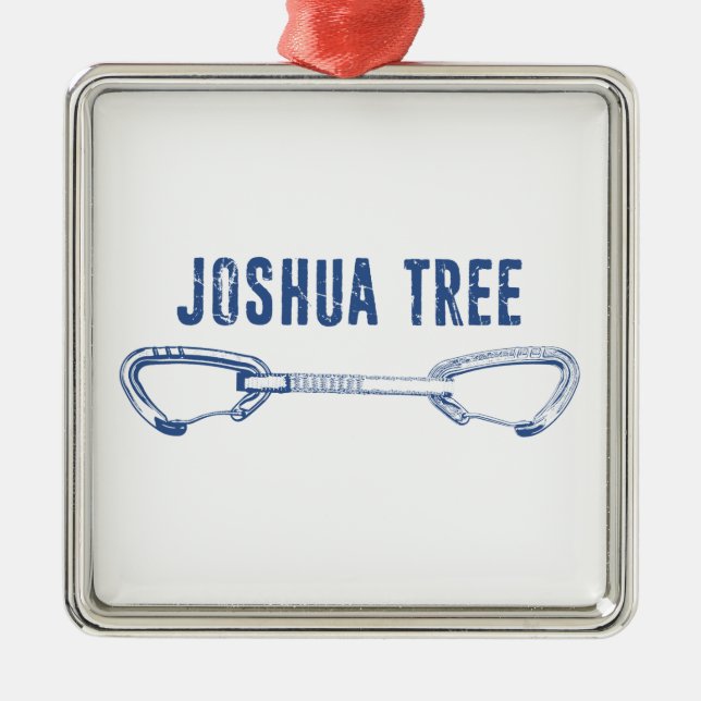Joshua Tree California Climbing Quickdraw Metal Ornament (Front)