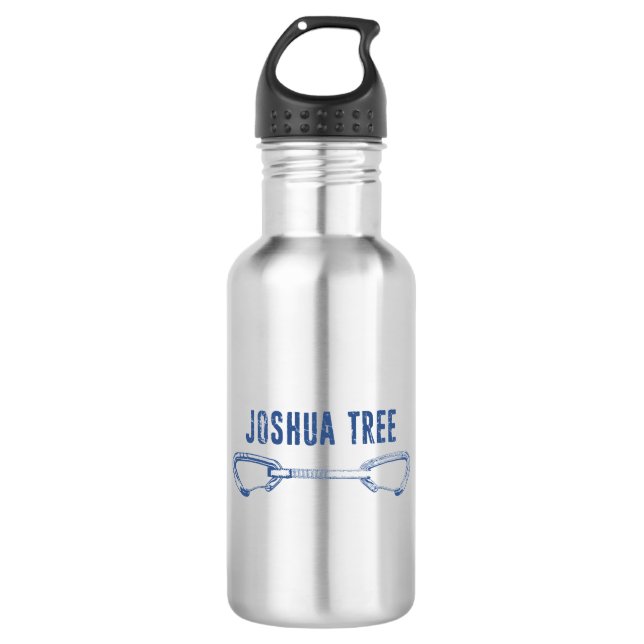 Joshua Tree California Climbing Quickdraw Stainless Steel Water Bottle (Front)