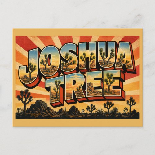 Joshua Tree California Desert Rock Art Postcard