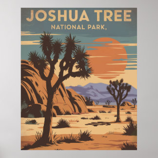 Joshua Tree california landscape desert sunset Poster
