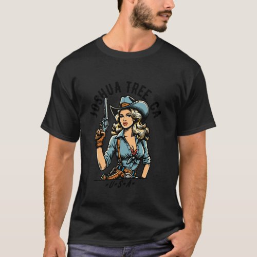 Joshua Tree California USA Cowgirl Western Style D T-Shirt