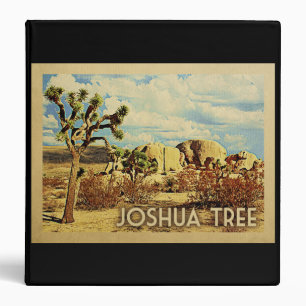 Joshua Tree California Vintage Travel 3 Ring Binder