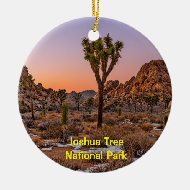 Joshua Tree Ceramic Ornament (Front)