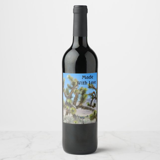 Joshua Tree in California        Wine Label (Front)