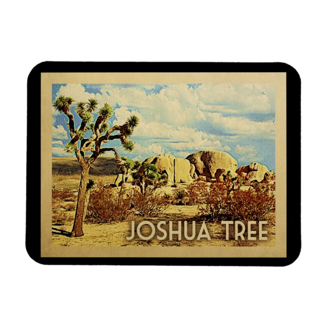 Joshua Tree Magnet California Vintage Travel (Horizontal)