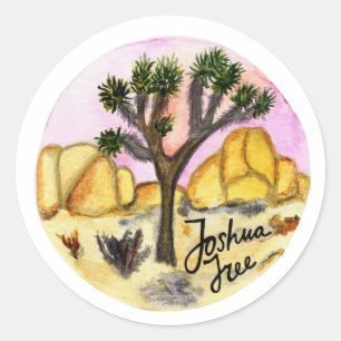 Joshua Tree National Park at Sunset Classic Round Sticker
