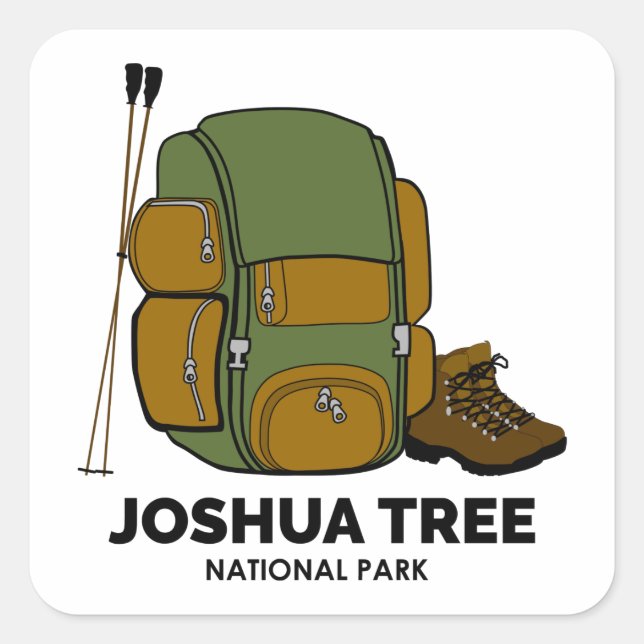 Joshua Tree National Park Backpack Square Sticker (Front)
