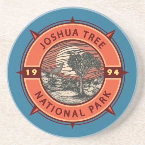Joshua Tree National Park Bighorn Sheep Compass Coaster