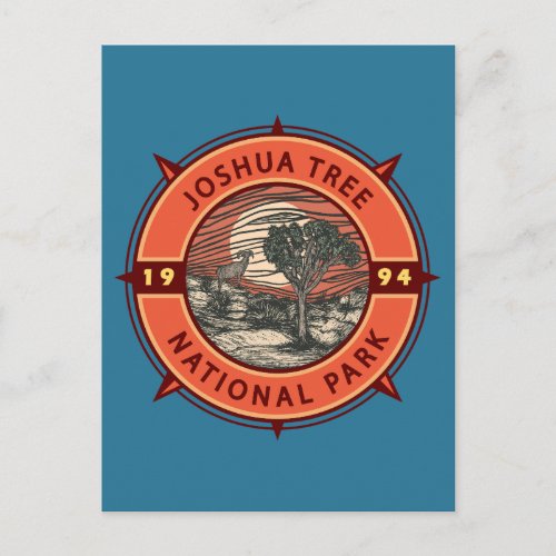 Joshua Tree National Park Bighorn Sheep Compass Postcard