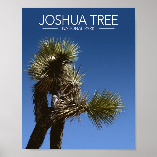 Joshua Tree National Park Branches Stylised Travel Poster (Front)