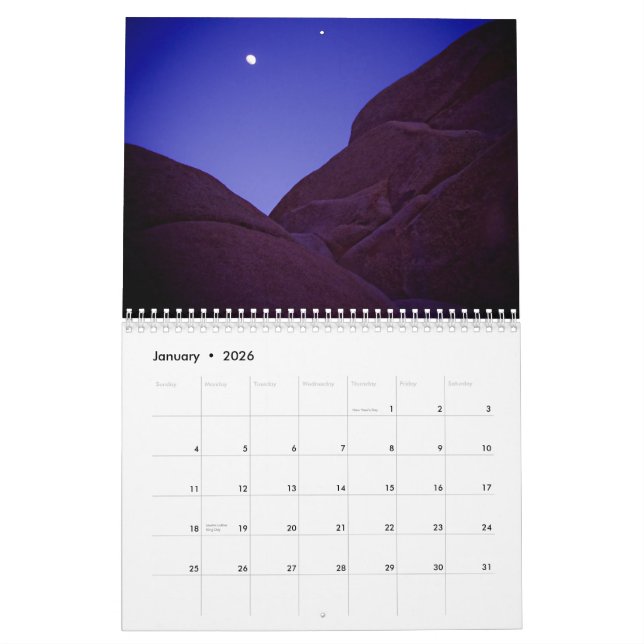 Joshua Tree National Park Calendar (Jan 2026)