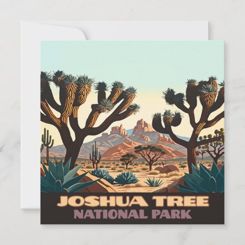 Joshua Tree National Park California Desert Retro